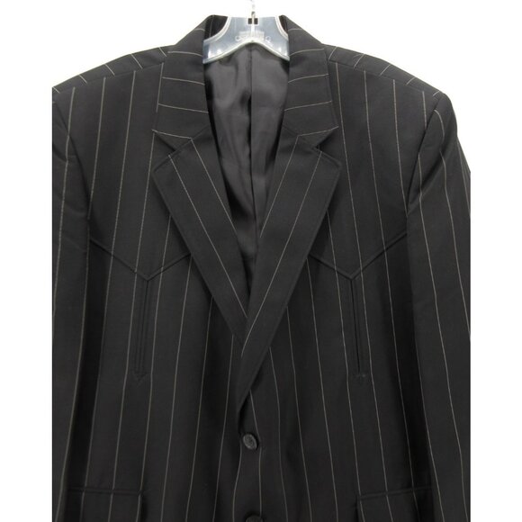 Los Altos Boots Sport Coat 42 Blazer Western Wear Pinstripe Cowboy * - Picture 2 of 13